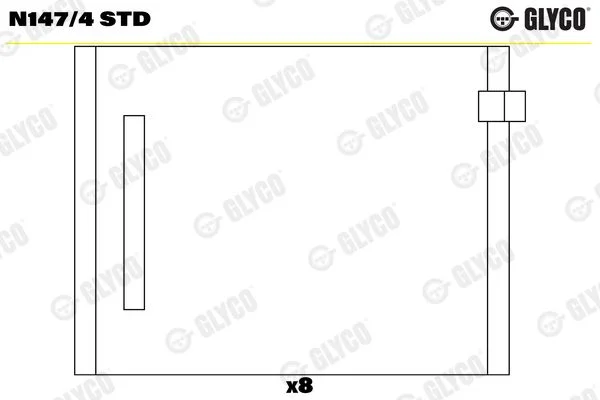 Skirstomojo veleno įvorės GLYCO N147/4 STD