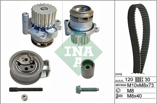 Water Pump & Timing Belt Kit INA 530009130