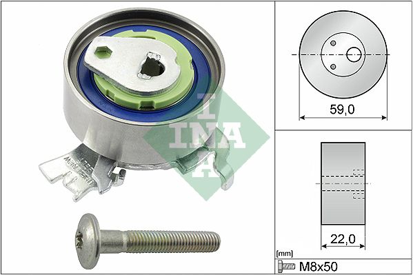 Tensioner Pulley, timing belt INA 531051830