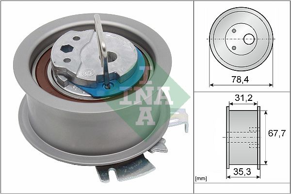 Įtempiklio skriemulys, paskirstymo diržas INA 531056530