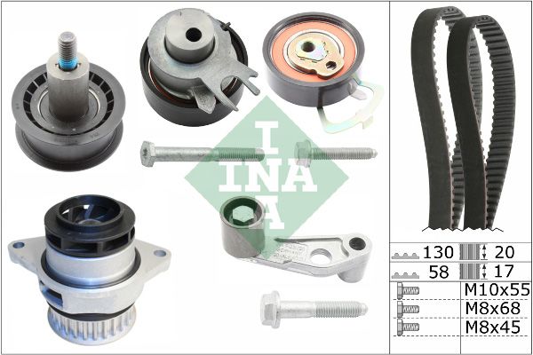 Водяний насос + зубчастий ремінь INA 530 0089 30