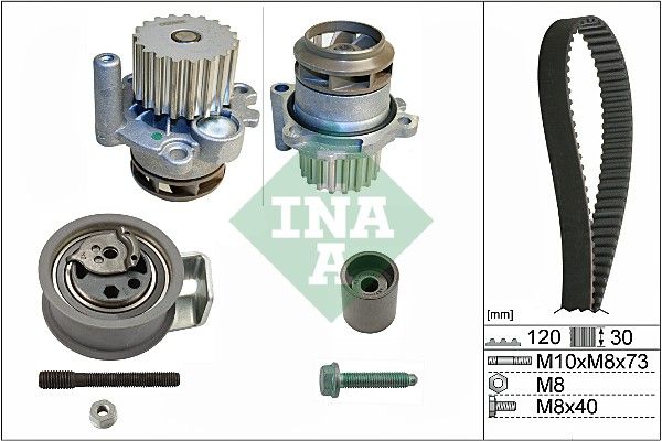 Водяний насос + зубчастий ремінь INA 530 0091 30