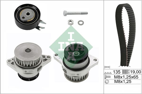 Water Pump & Timing Belt Kit INA 530 0166 30