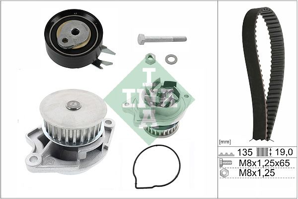 Water Pump & Timing Belt Kit INA 530 0166 31