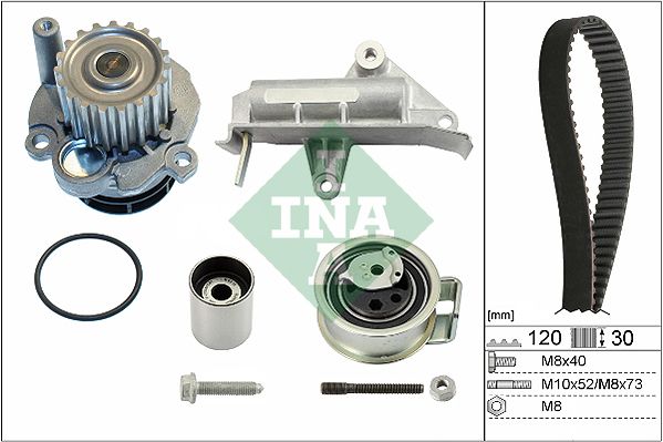 Water Pump & Timing Belt Kit INA 530 0177 30