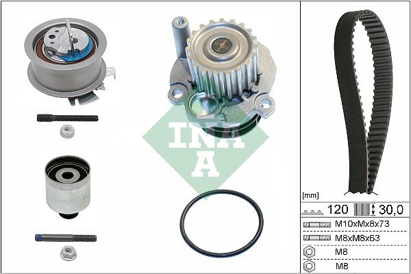 Water Pump & Timing Belt Kit INA 530 0201 32