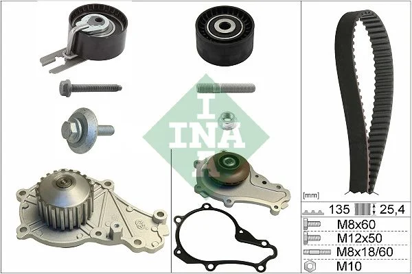 Water Pump & Timing Belt Kit INA 530 0369 30
