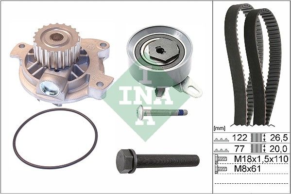 Water Pump & Timing Belt Kit INA 530 0406 30