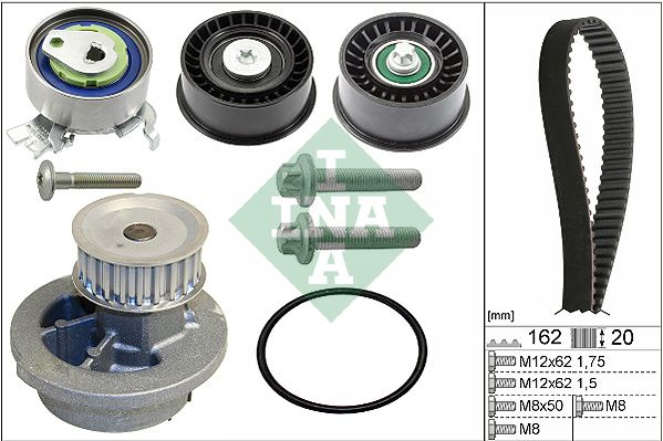 Water Pump & Timing Belt Kit INA 530 0441 32