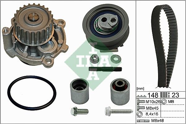 Water Pump & Timing Belt Kit INA 530 0445 32