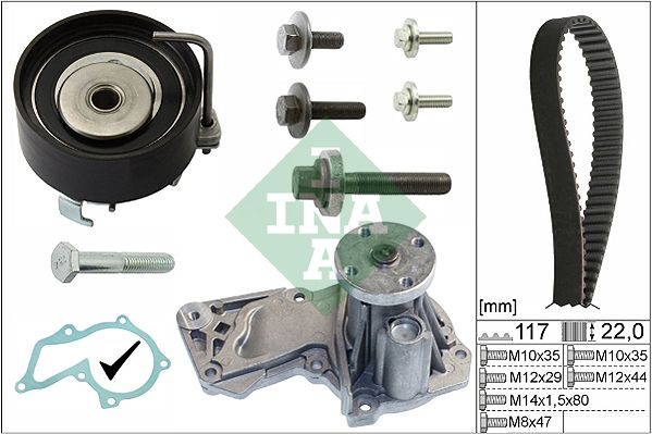 Water Pump & Timing Belt Kit INA 530 0495 30