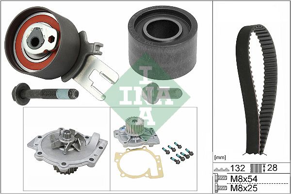 Water Pump & Timing Belt Kit INA 530 0582 30