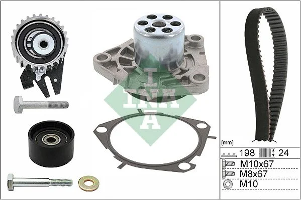 Water Pump & Timing Belt Kit INA 530 0626 30