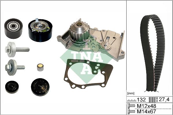 Water Pump & Timing Belt Kit INA 530 0639 30