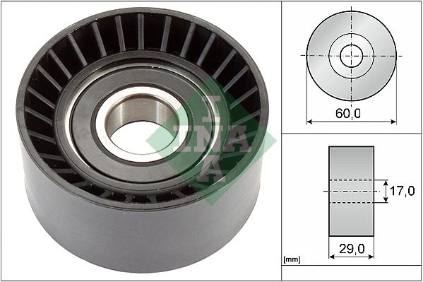 Deflection/Guide Pulley, V-ribbed belt INA 532 0364 20