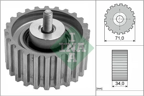 Deflection Pulley/Guide Pulley, timing belt INA 532044110