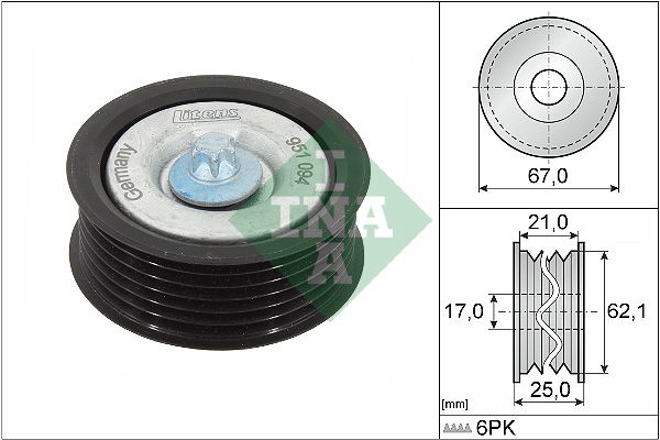 Kreipiantysis skriemulys, V formos rumbuotas diržas INA 532 0629 10