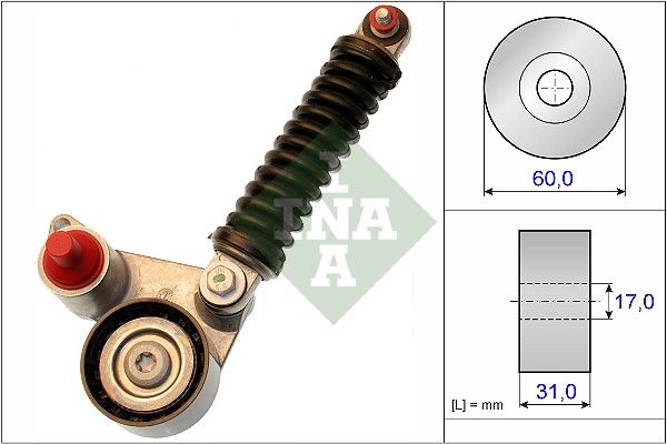 Belt Tensioner, V-ribbed belt INA 533 0107 10