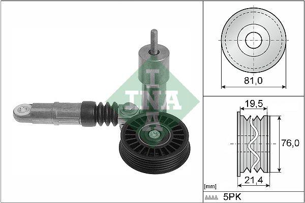 Belt Tensioner, V-ribbed belt INA 534 0014 10