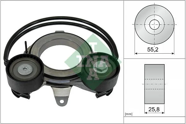 Belt Tensioner, V-ribbed belt INA 534 0910 10