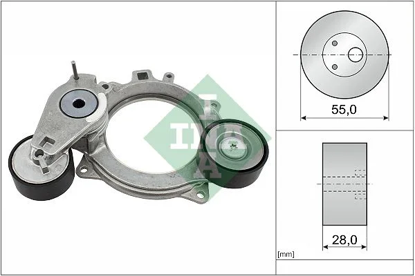 Belt Tensioner, V-ribbed belt INA 534 0936 10