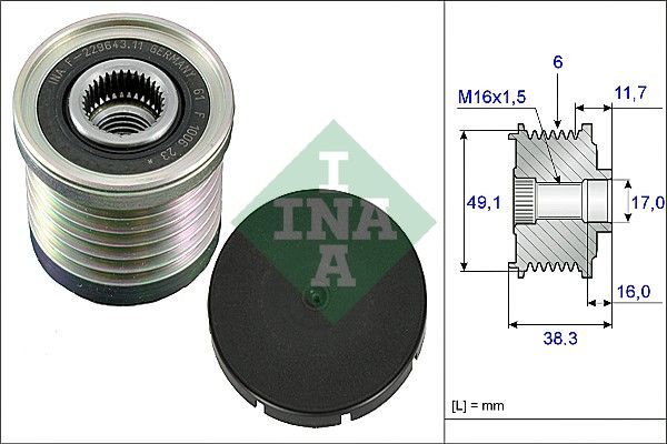 Alternator Freewheel Clutch INA 535003010