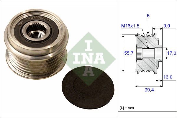 Alternator Freewheel Clutch INA 535006010