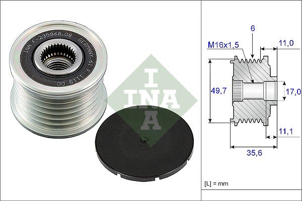 Alternator Freewheel Clutch INA 535008610