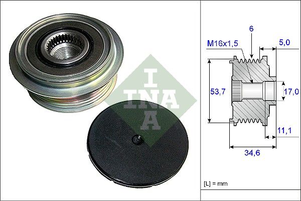 Roue libre d'alternateur INA 535 0125 10