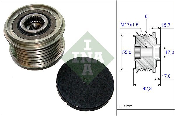 Alternator Freewheel Clutch INA 535015410