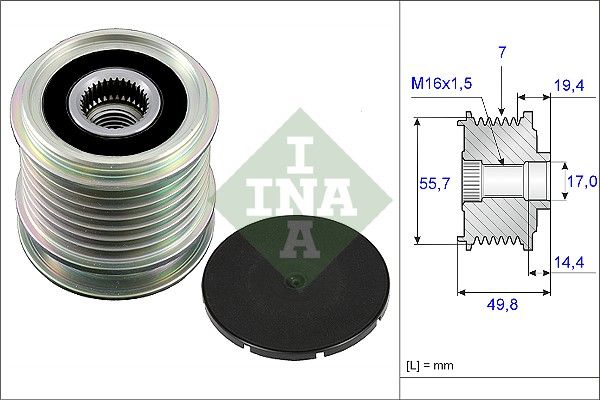 Alternator Freewheel Clutch INA 535016510