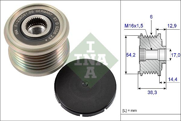 Alternator Freewheel Clutch INA 535019410