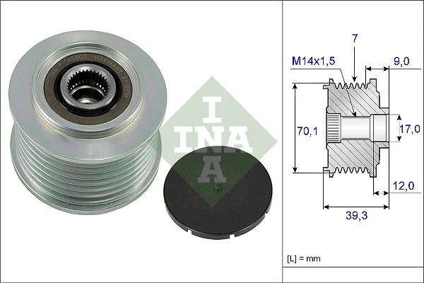 Alternator Freewheel Clutch INA 535 0214 10