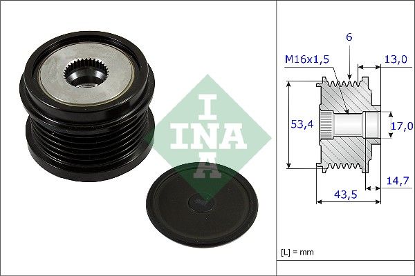 Generator frihjulskoppling INA 535 0237 10