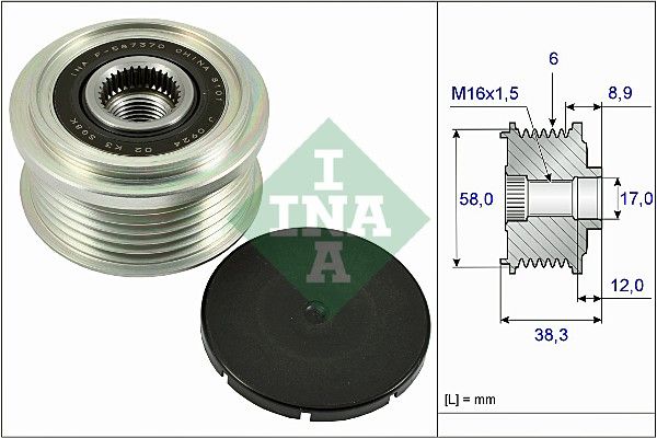 Alternator Freewheel Clutch INA 535026610