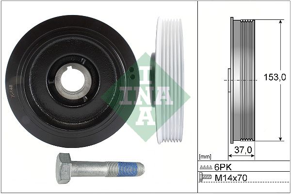 Kit de poulie de courroie, vilebrequin INA 544 0058 20