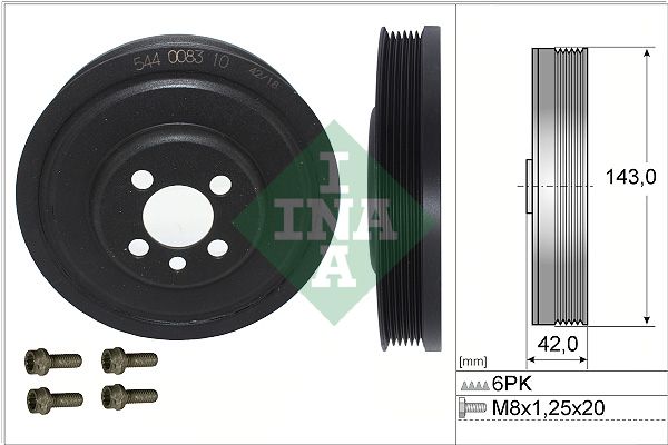 Belt Pulley Set, crankshaft INA 544 0083 20