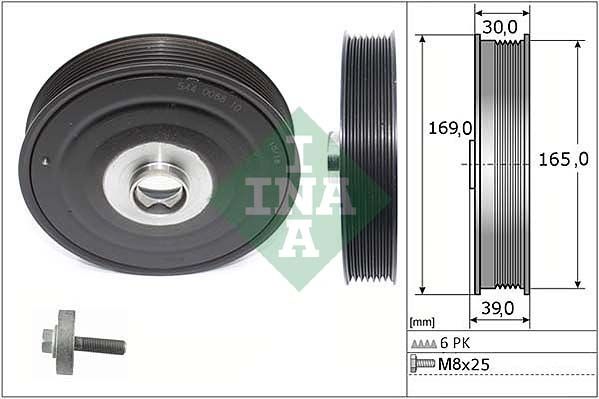 Belt Pulley Set, crankshaft INA 544 0088 20