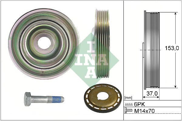 Belt Pulley Set, crankshaft INA 544 0097 21