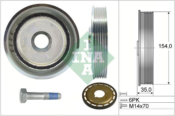 Belt Pulley Set, crankshaft INA 544 0112 21