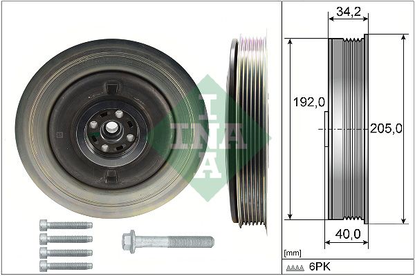 Belt Pulley Set, crankshaft INA 544 0504 20