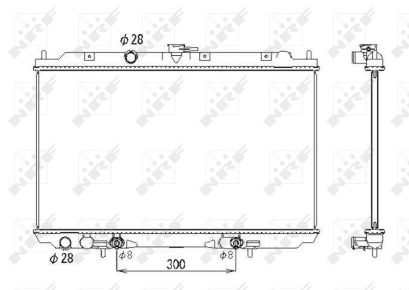 Radiator, engine cooling NRF 53436