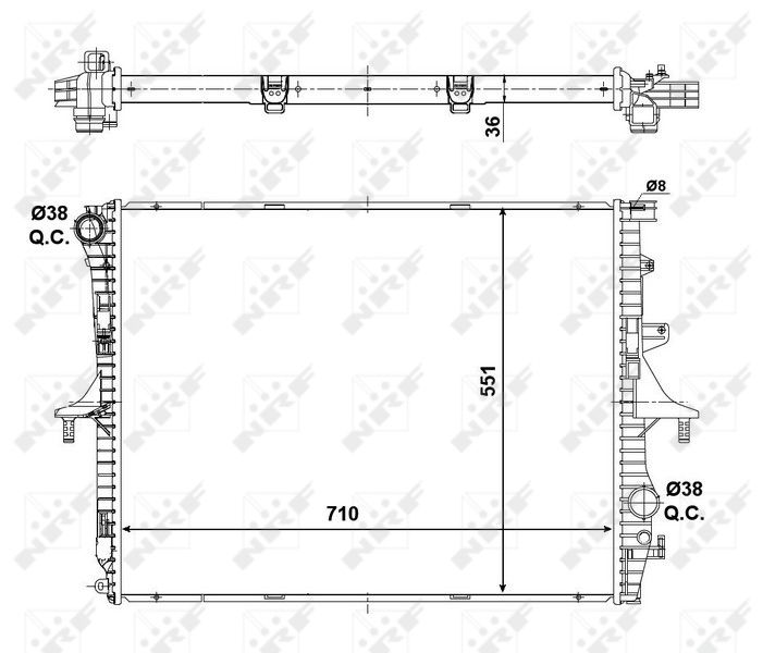 Radiator, engine cooling NRF 53798