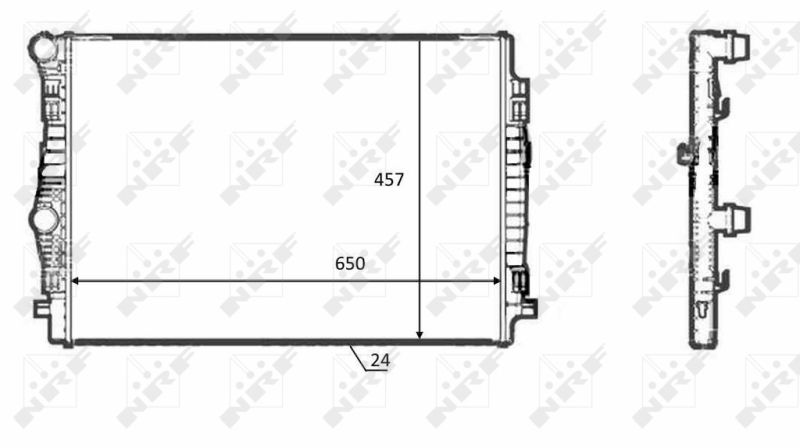 Radiator, engine cooling NRF 58392