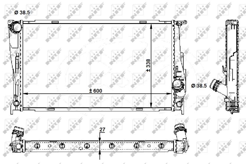 Radiator, engine cooling NRF 59210