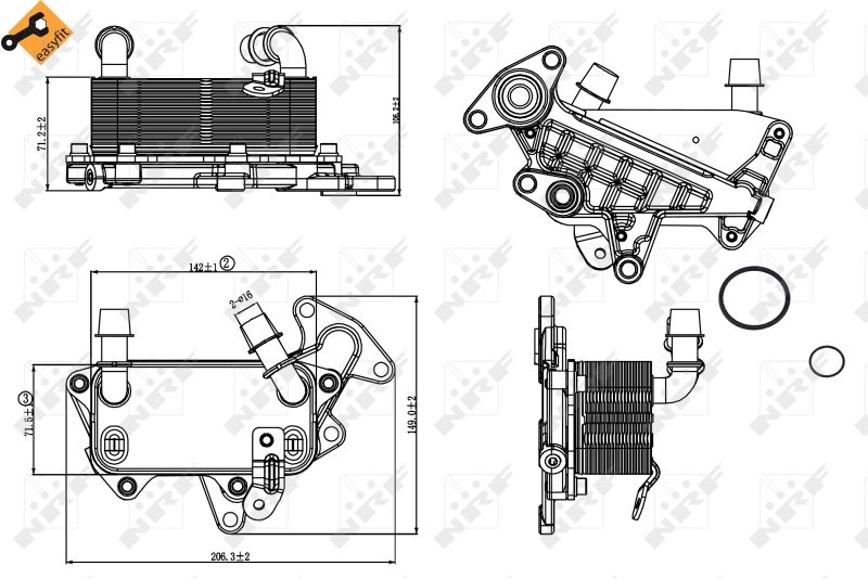 Alyvos aušintuvas, automatinė transmisija NRF 31264