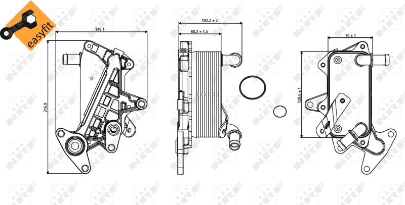 Oil Cooler, automatic transmission NRF 31357