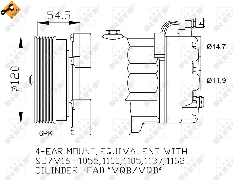 Compressor, air conditioning NRF 32033