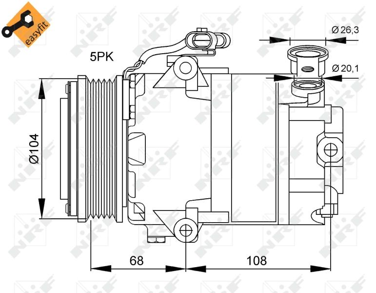 Compressor, air conditioning NRF 32082