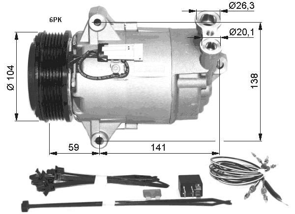 Compressor, air conditioning NRF 32427